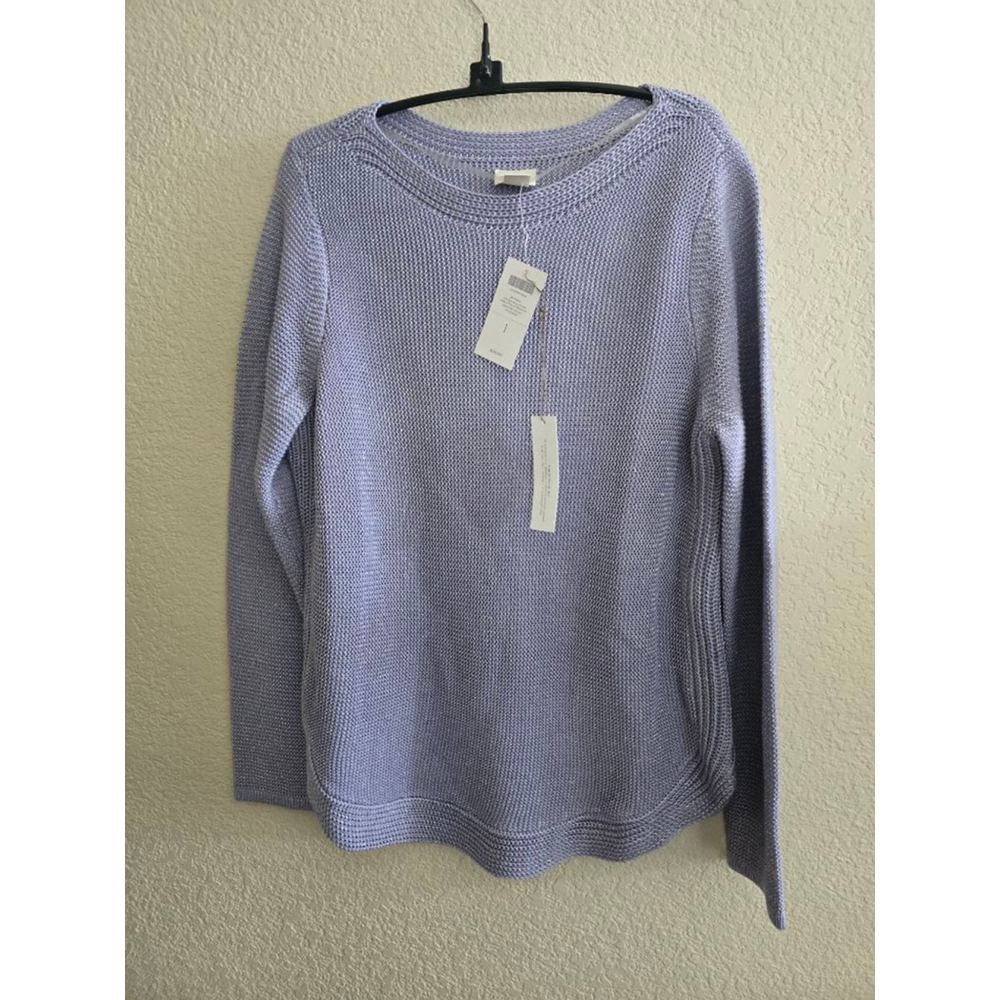 Chico's Purple Silver Frosted Violet Knit Sweater